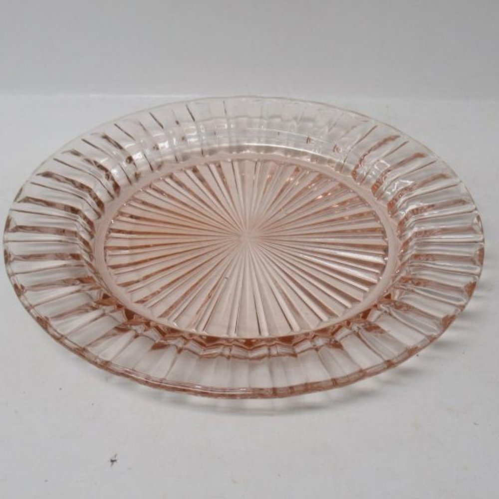 Hocking Depression Glass Pink FORTUNE 6 5/8 Inch Dessert Plate